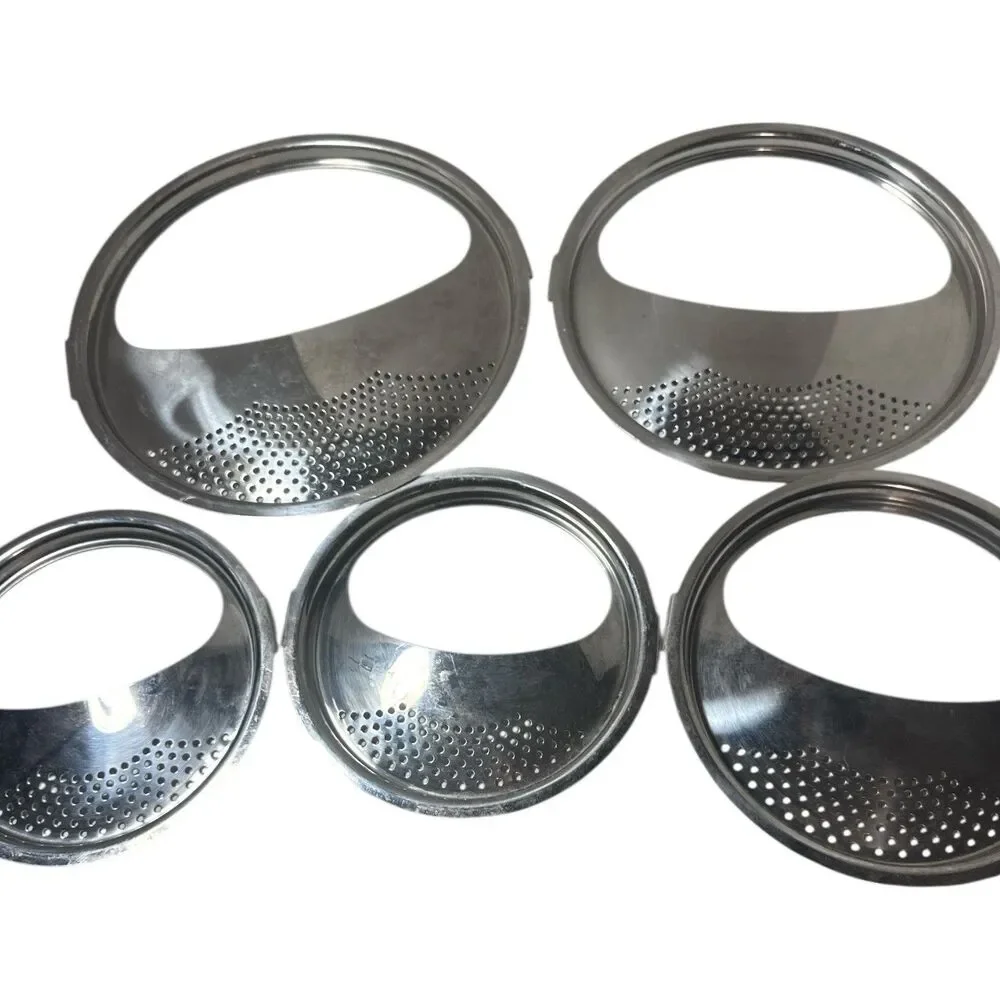 Lock and Drain Stainless Steel Strainer Insert Lids Set Of 5